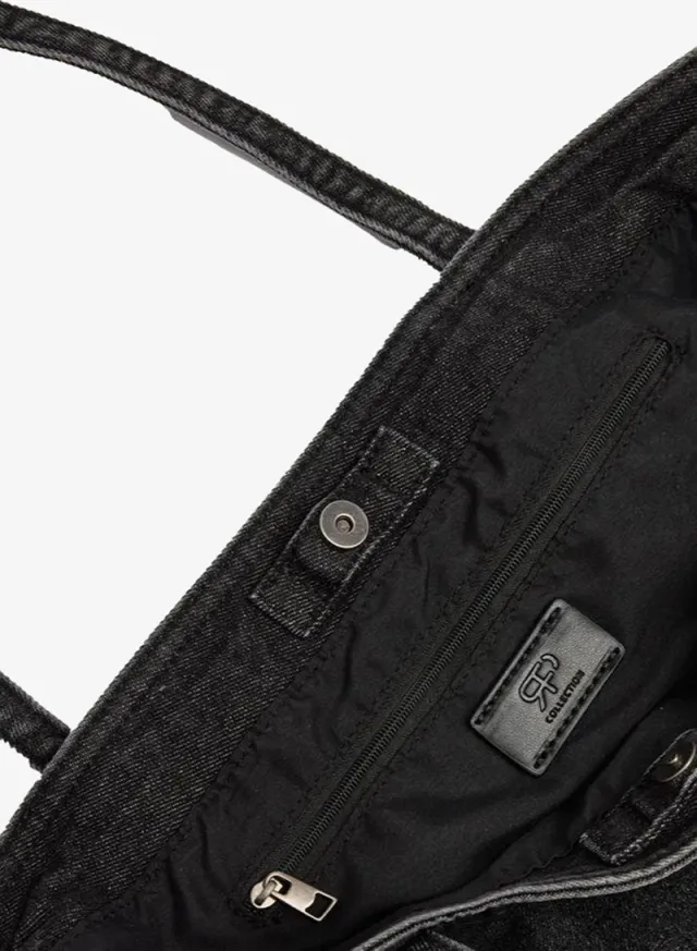 Shopper Denim Bag With Pendant – image 4