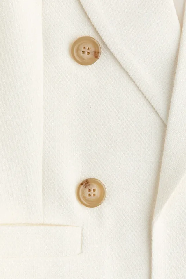 Double-breasted viscose-blend blazer – image 6