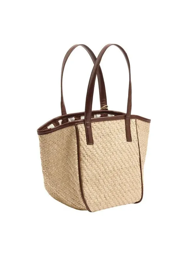 Tote Bag Paper Straw With M Pendant – image 3