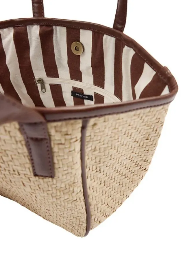 Tote Bag Paper Straw With M Pendant – image 4