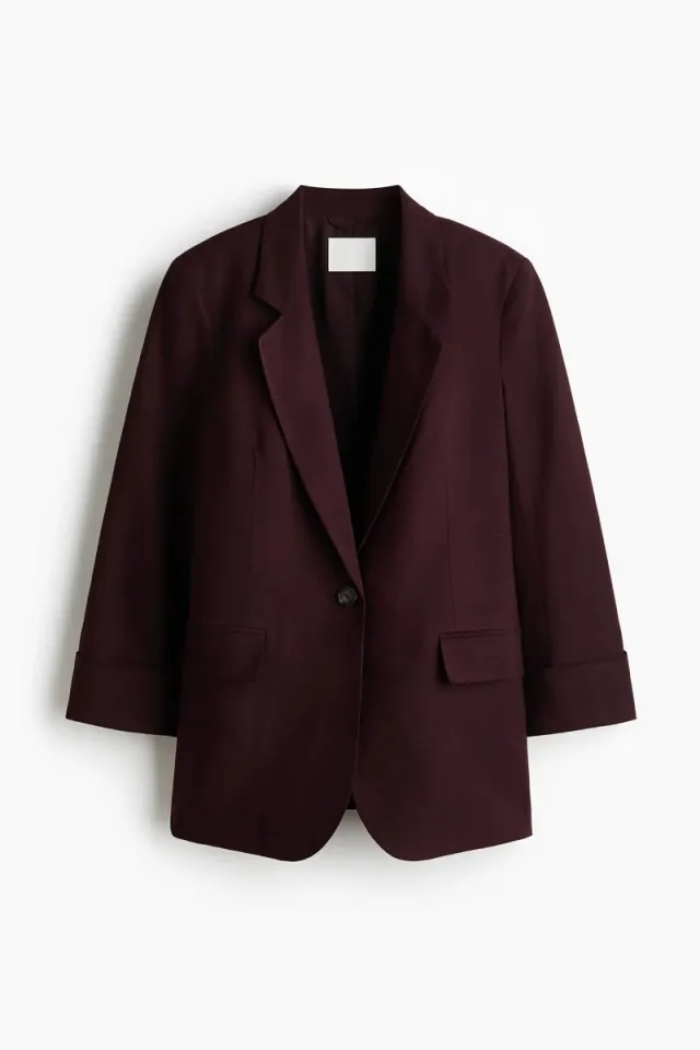 Linen-blend blazer – image 4