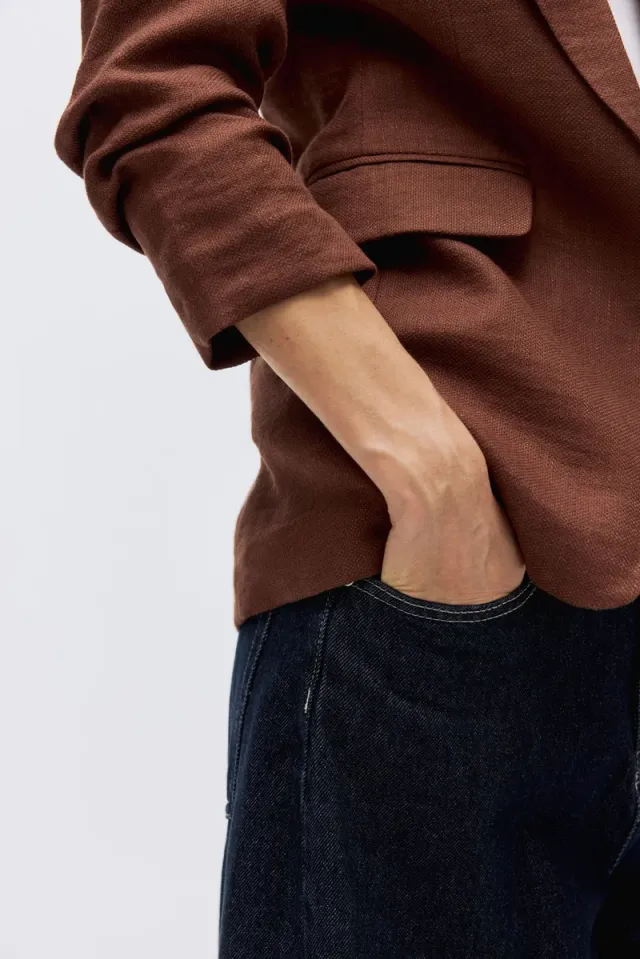 Gathered-sleeve blazer – image 3