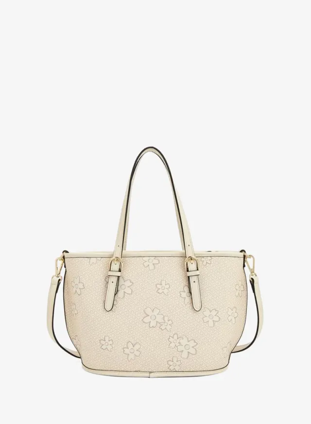 Floral Print Tote Bag With Zip Closure – صورة 4