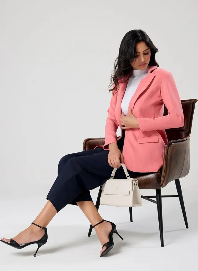 Oversized Dark Pink Formal Blazer – image 4