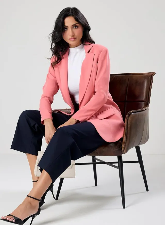Oversized Dark Pink Formal Blazer – image 5