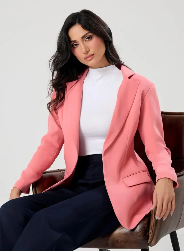 Oversized Dark Pink Formal Blazer – image 3