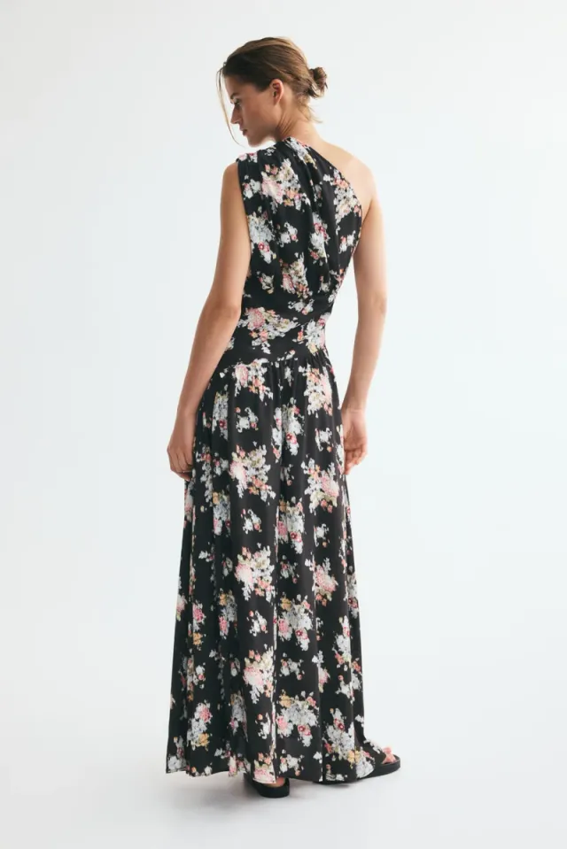 Draped one-shoulder dress – image 3