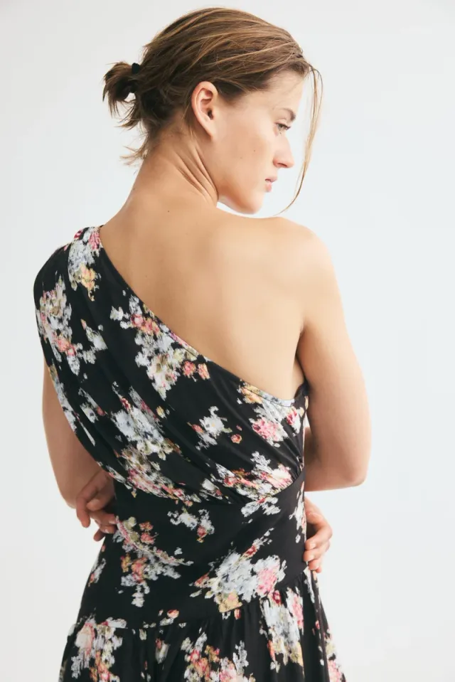 Draped one-shoulder dress – image 4