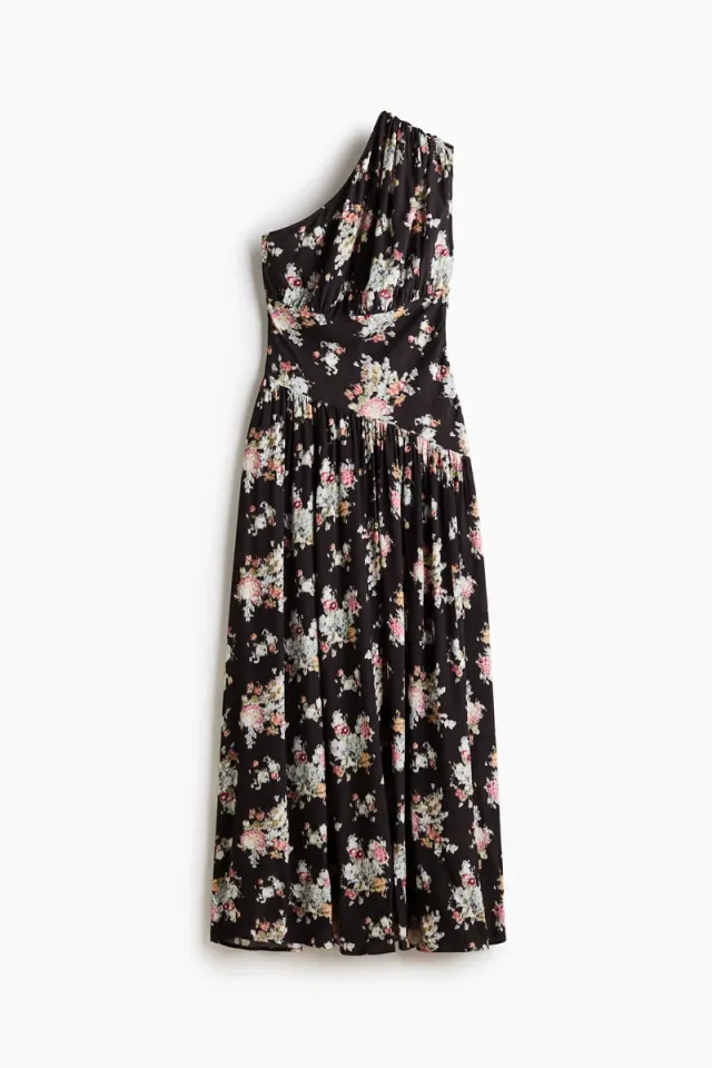 Draped one-shoulder dress – image 5