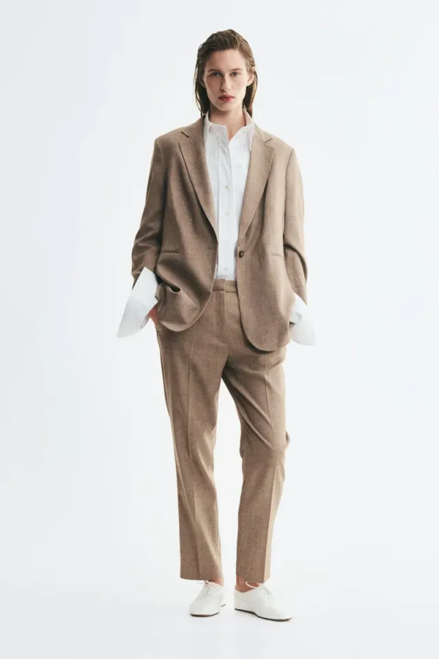 Single-breasted twill blazer – image 2