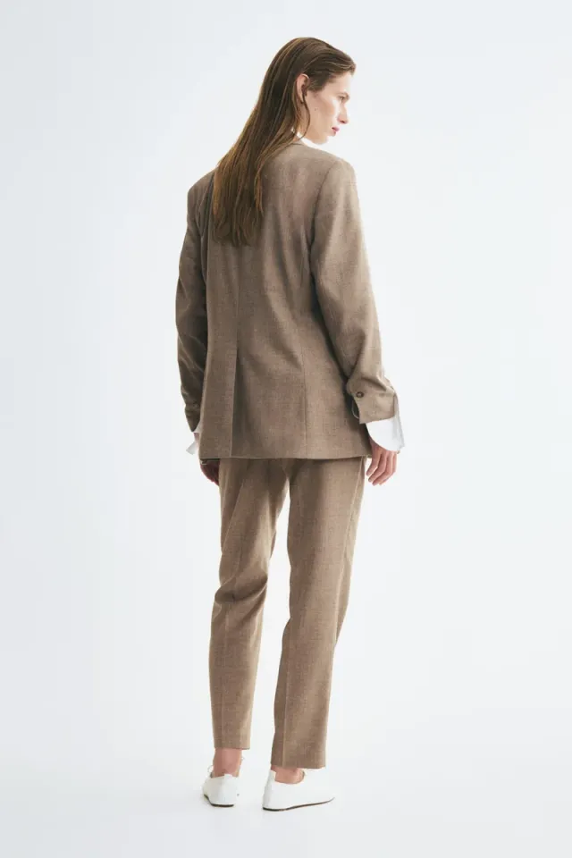 Single-breasted twill blazer – image 4
