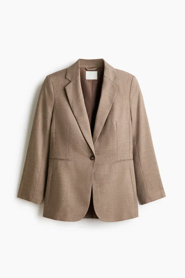 Single-breasted twill blazer – image 5
