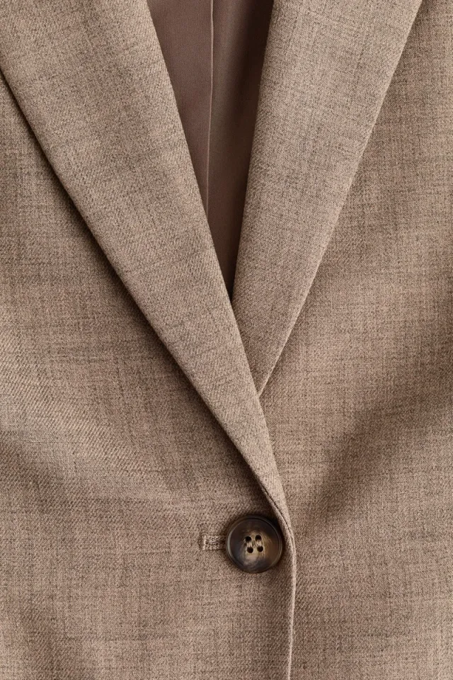 Single-breasted twill blazer – image 6