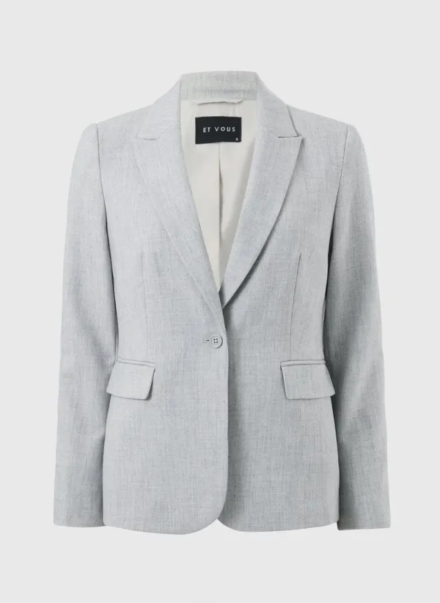 Et Vous Grey Marl PVL Co Ord Blazer – صورة 4