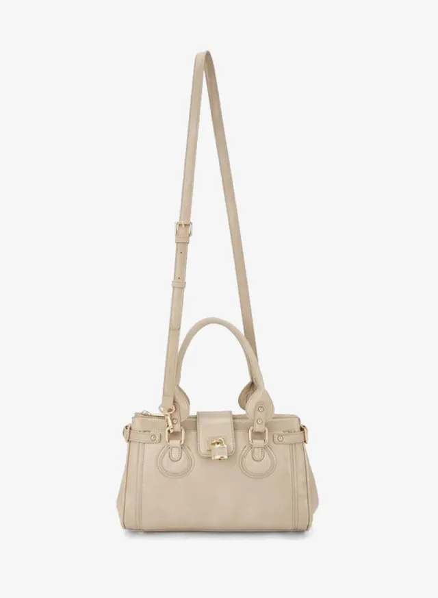 Solid Tote Bag With Detachable Strap – صورة 2