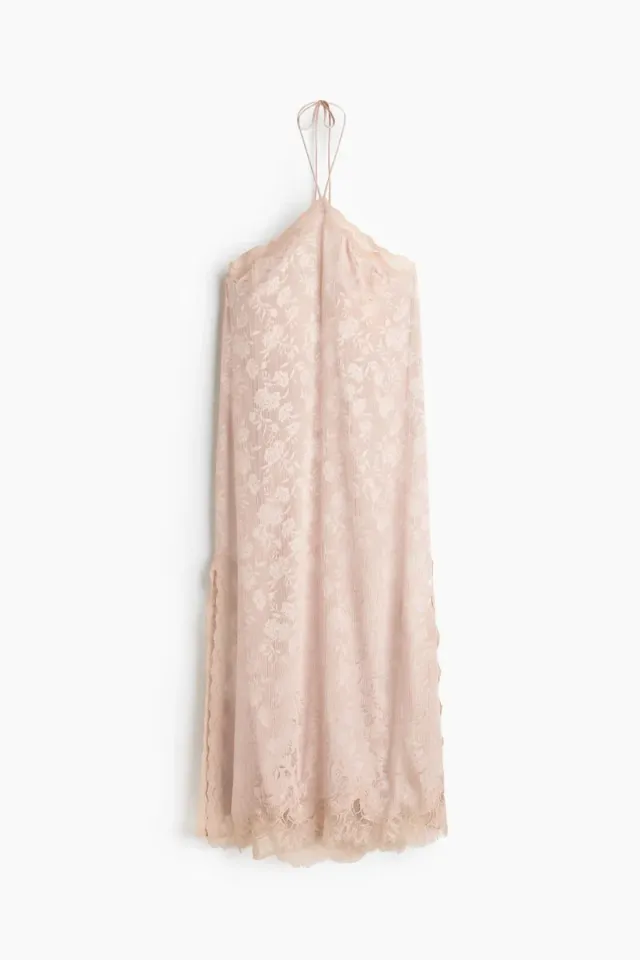 Lace-trimmed brocade dress – image 5