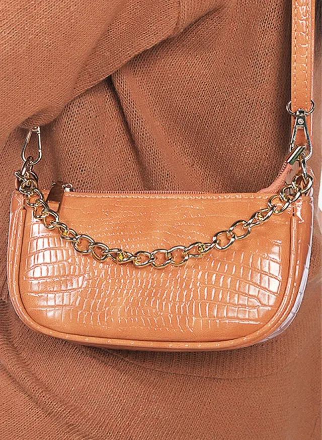 Croc Sling bag in Orange – image 3