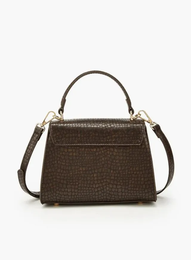 Textured Crossbody Bag With Removable Strap – صورة 5