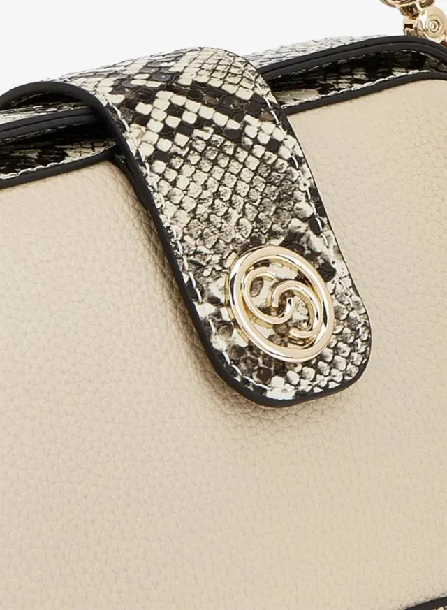 Colourblock Crossbody Bag With Adjustable Strap And Button Closure – صورة 4