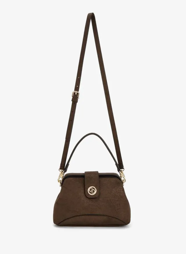Colourblock Crossbody Bag With Adjustable Strap And Button Closure – صورة 2