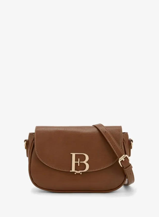 Solid Crossbody Bag With Zip Closure