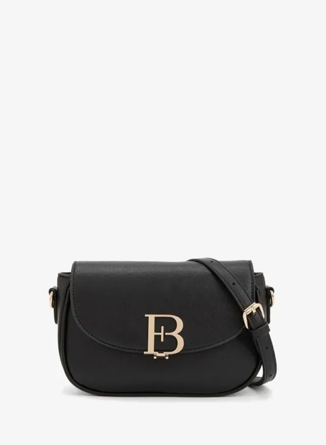Solid Crossbody Bag With Zip Closure