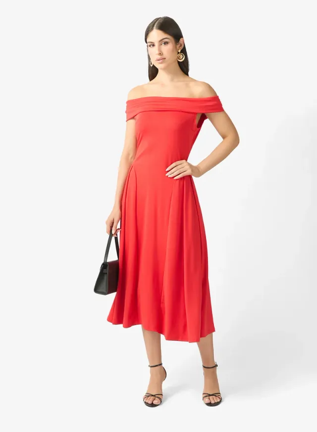 O ff Shoulder A-line Dress – image 4