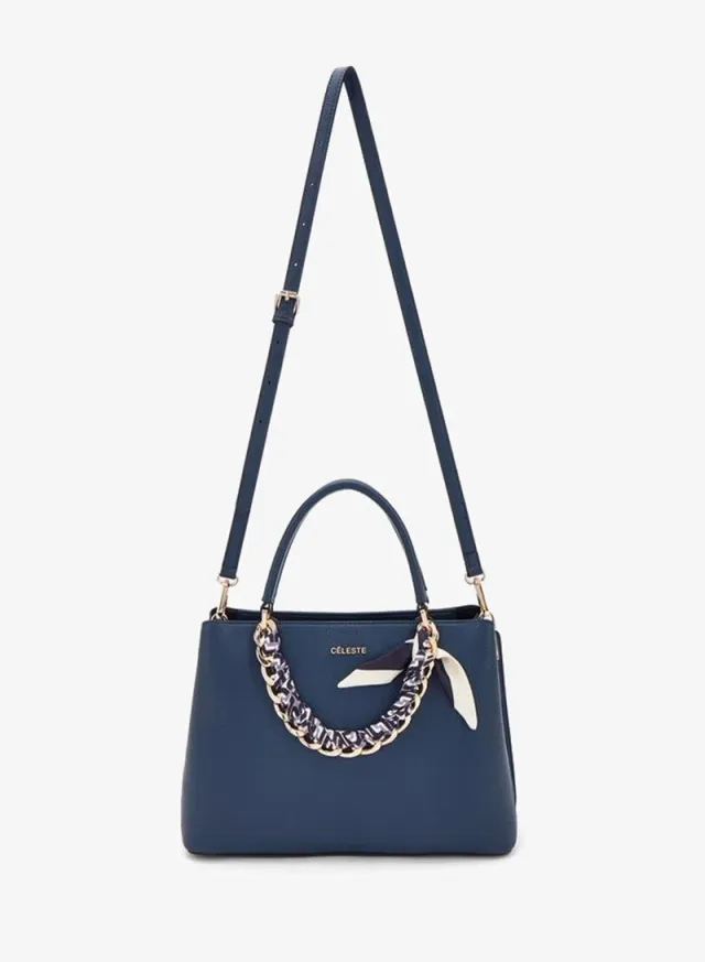Chain Accent Tote Bag With Detachable Strap – صورة 2