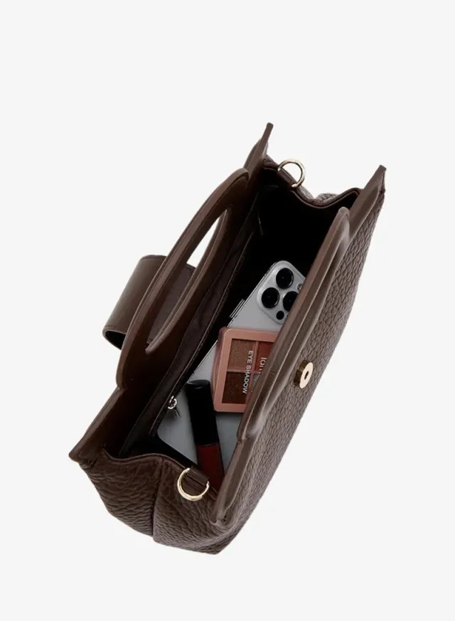 Textured Tote Bag With Detachable Strap – image 7