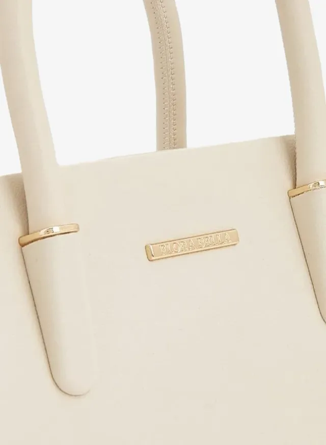 Solid Tote Bag With Detachable Strap – صورة 4