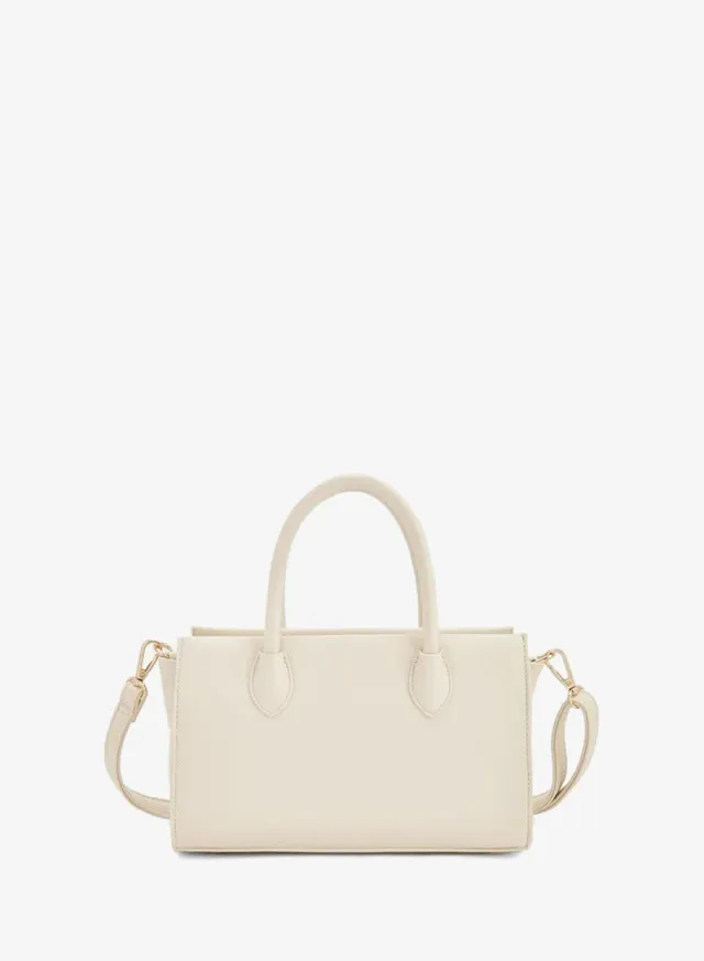 Solid Tote Bag With Detachable Strap – صورة 5