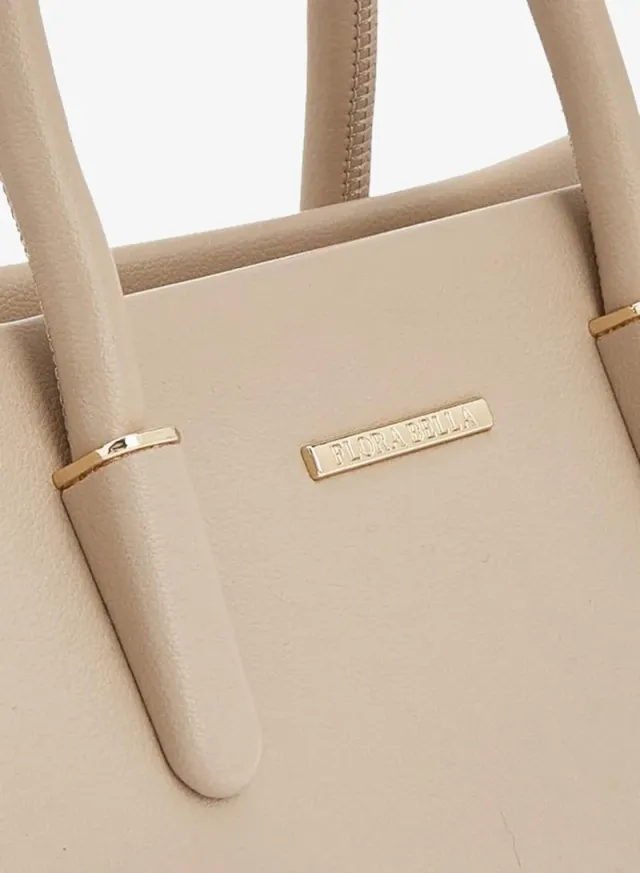 Solid Tote Bag With Detachable Strap – صورة 4