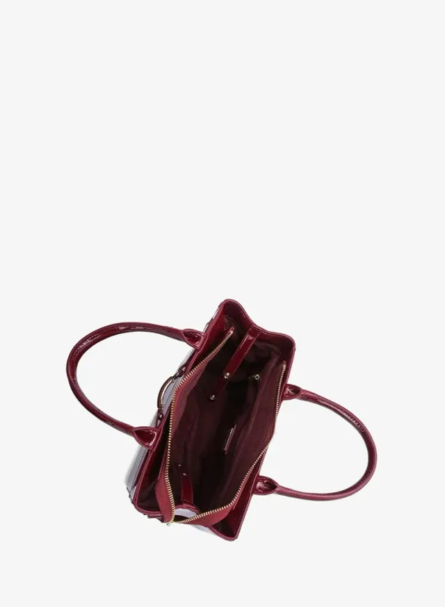 Stylish Patent Belted Tote Bag DR 003 – صورة 4