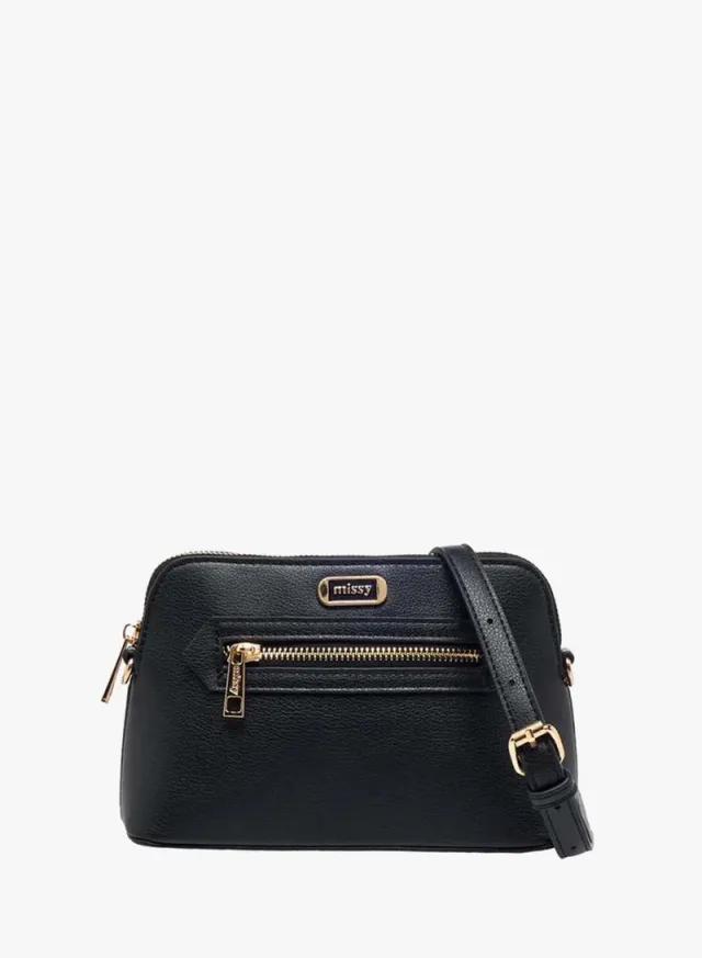 Monogram Print Crossbody Bag With Adjustable Strap