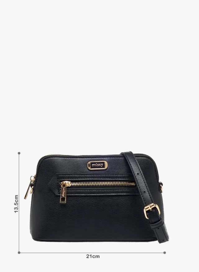 Monogram Print Crossbody Bag With Adjustable Strap – صورة 2