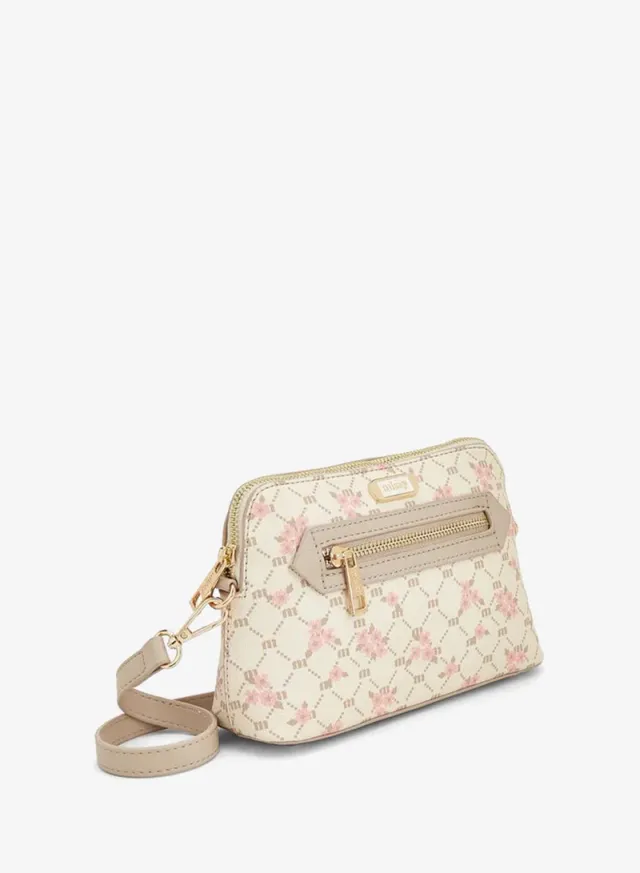 Monogram Print Crossbody Bag With Adjustable Strap – صورة 3