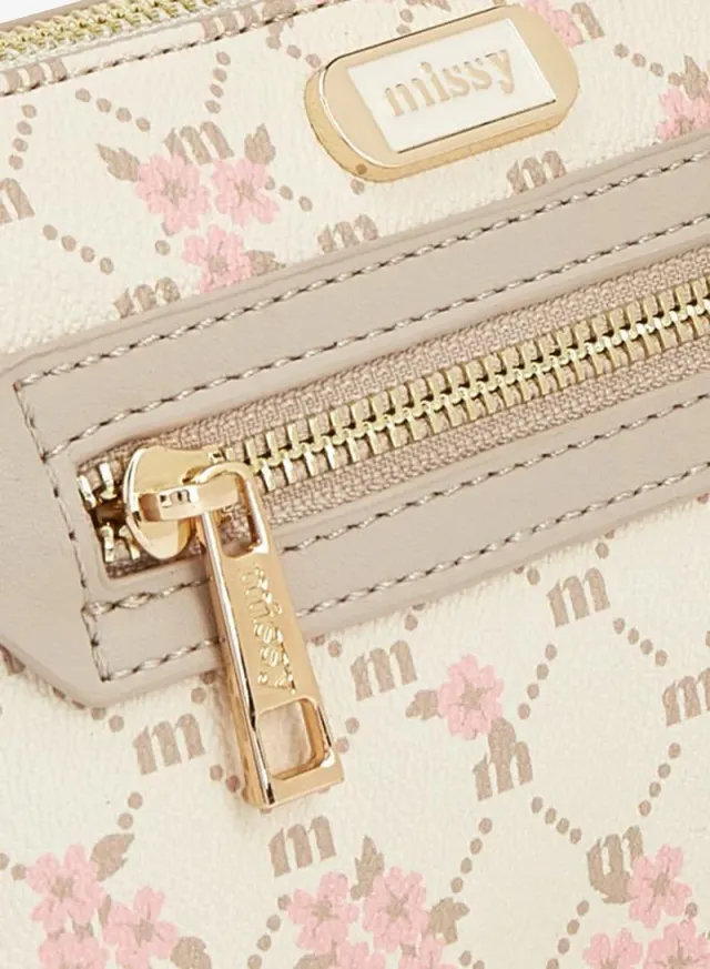 Monogram Print Crossbody Bag With Adjustable Strap – صورة 4