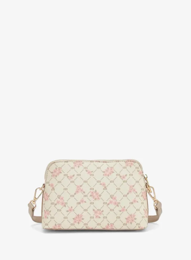 Monogram Print Crossbody Bag With Adjustable Strap – صورة 5
