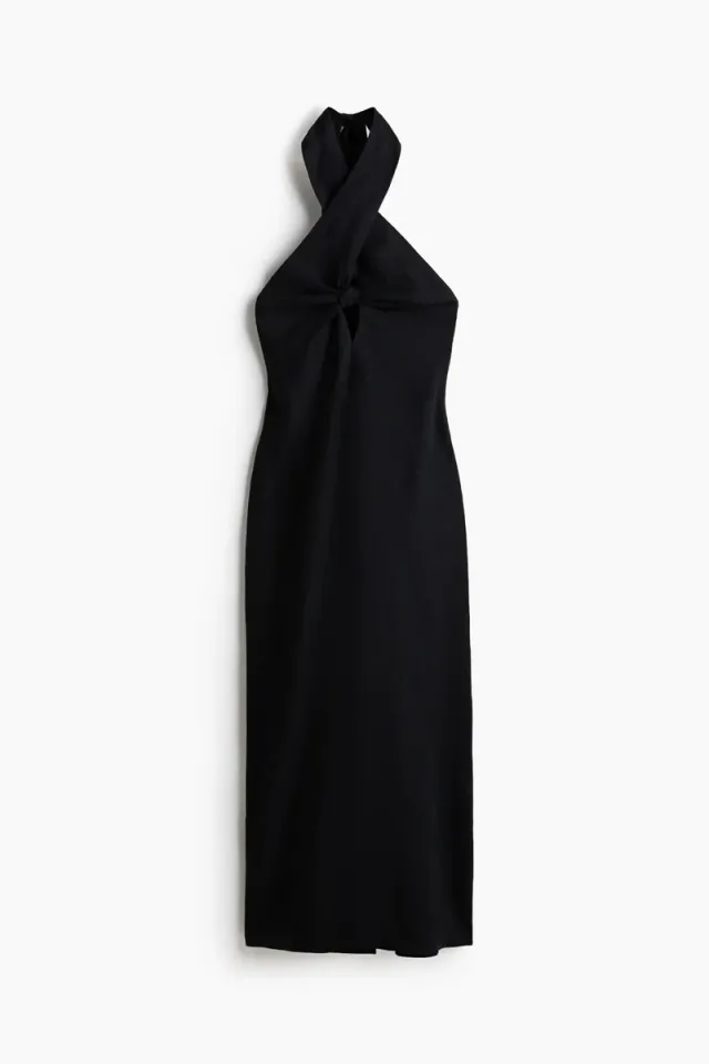 Halterneck linen dress – image 6
