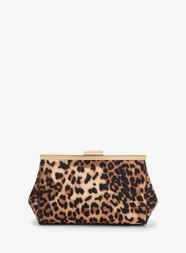 Animal Print Crossbody Bag With Detachable Chain Strap