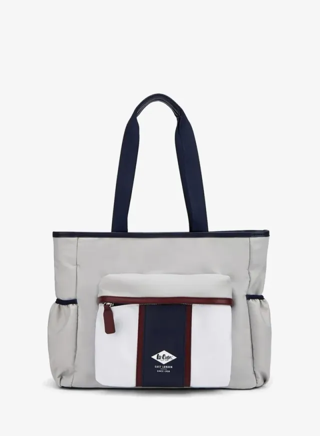 Colourblock Tote Back With Zip Closure