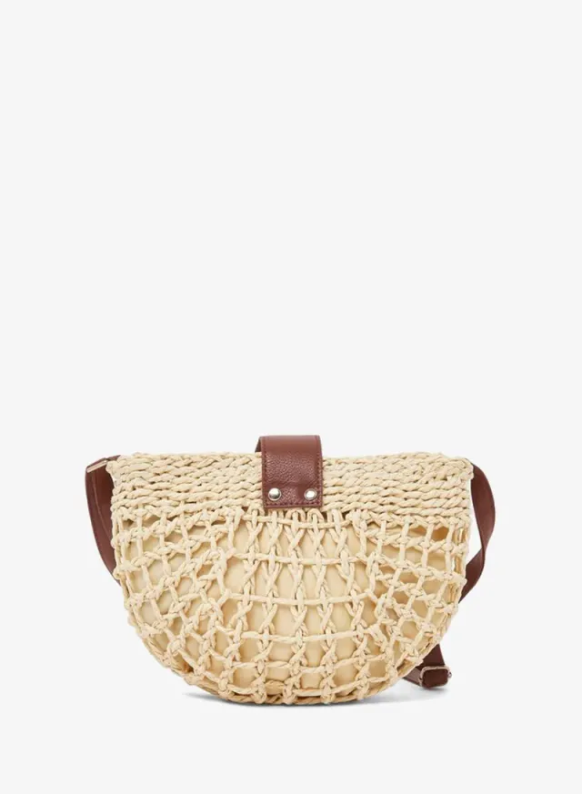 Beige Woven Beach Crossbody Bag – image 3