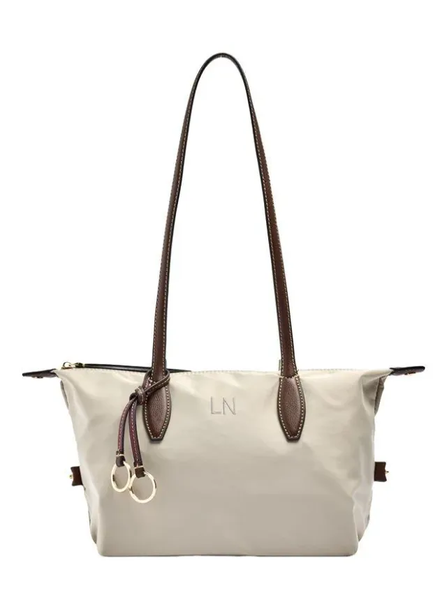 Medium Nylon Shopper Bag With Charm