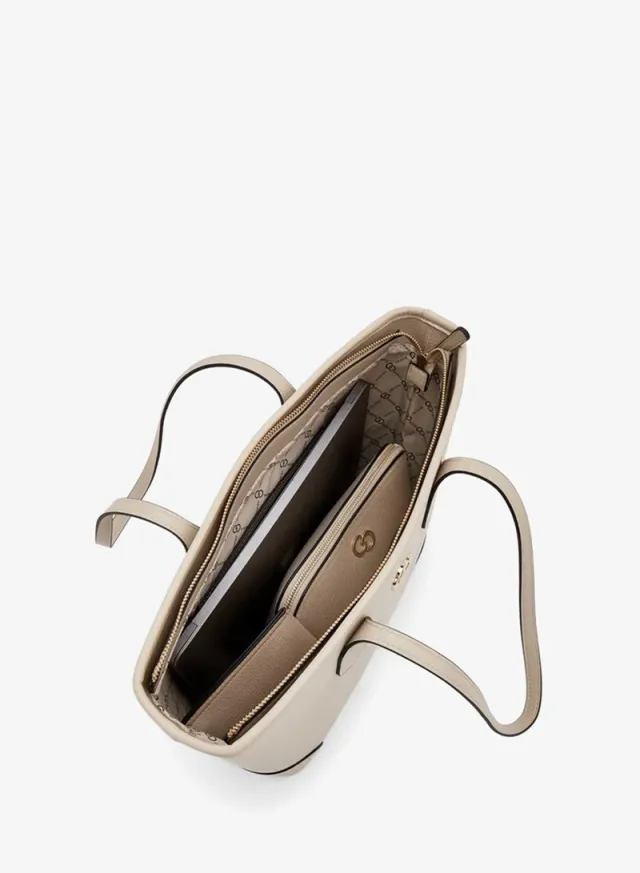 Solid Tote Bag With Crossbody Bag And Pouch – image 6