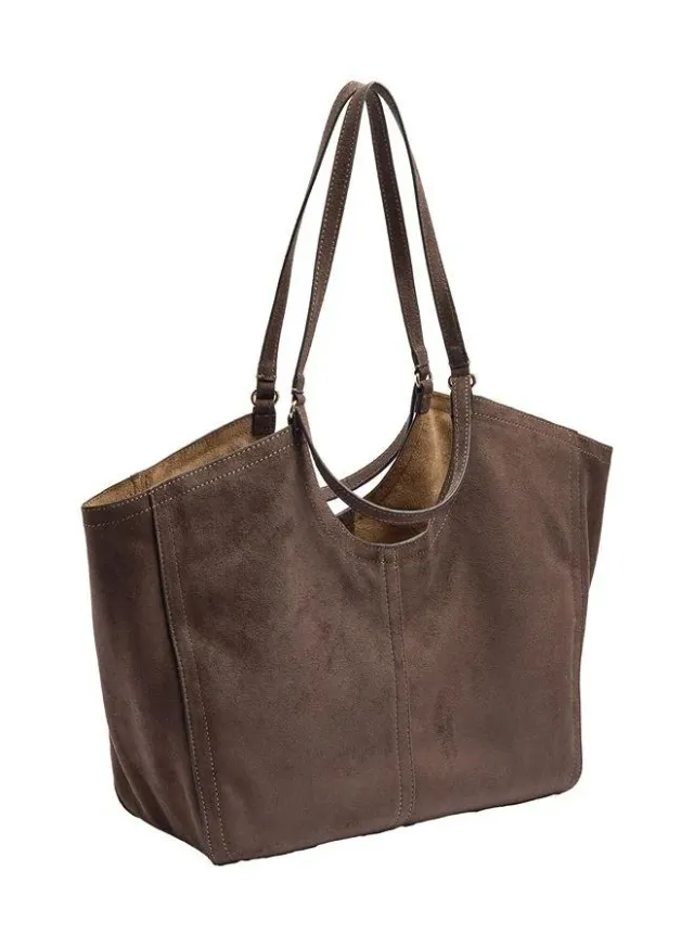 Shopper Bag With Leather-Effect Topstitching – image 3