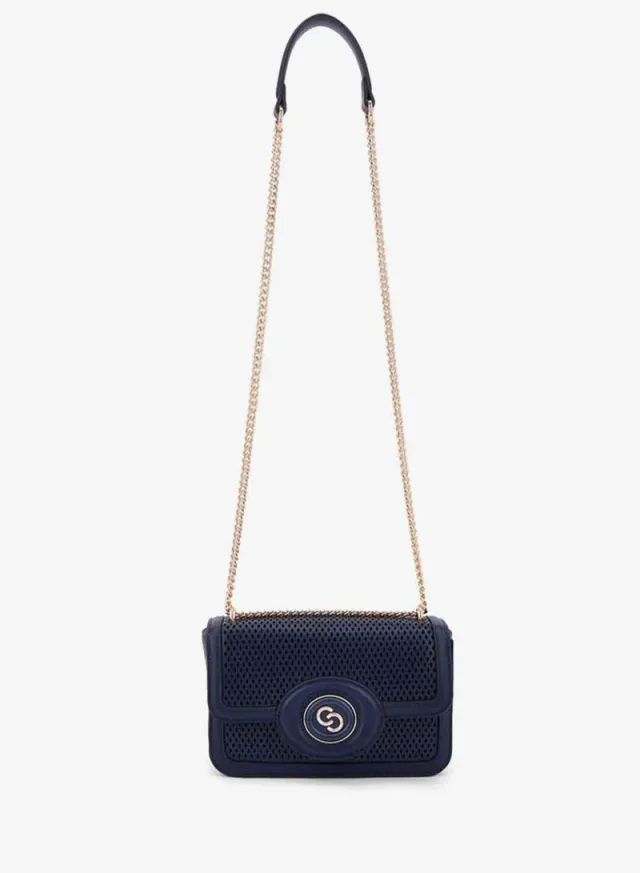 Textured Crossbody Bag With Chain Strap – صورة 2