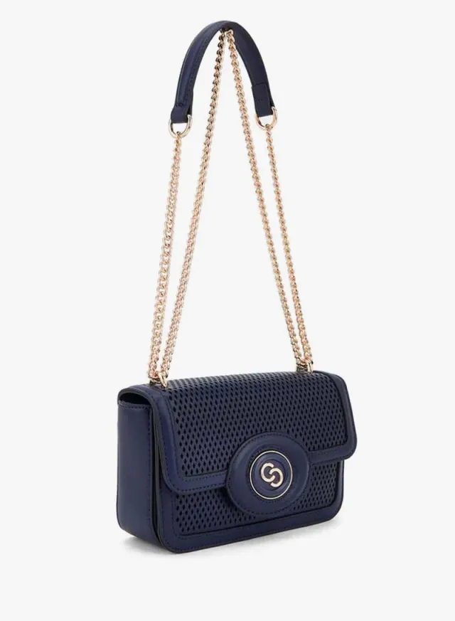 Textured Crossbody Bag With Chain Strap – صورة 3