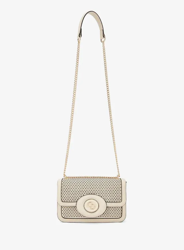 Textured Crossbody Bag With Chain Strap – صورة 2
