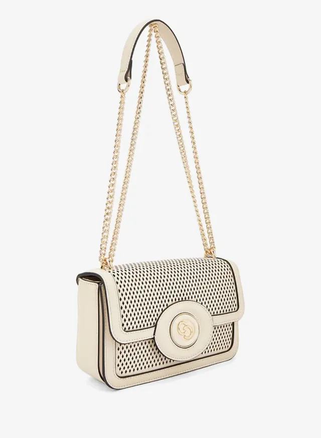 Textured Crossbody Bag With Chain Strap – صورة 3