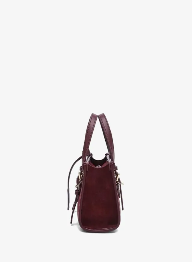Buckled Suede-Finish Mini Tote DR 015 – صورة 6